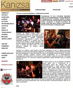Tíz éves a Kanizsa Big Band - Jubileumi jazz-fiesta - Kanizsa Újság         